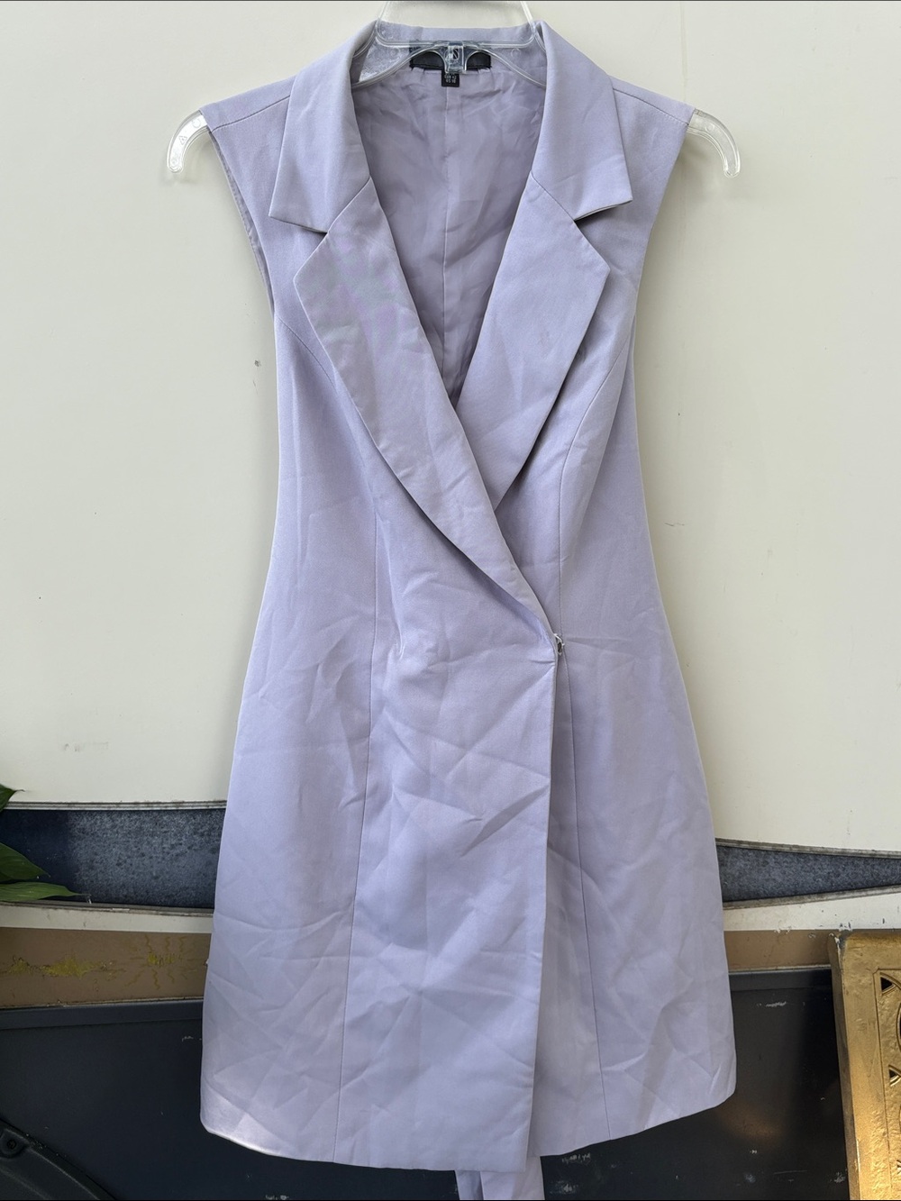 Sleeveless Lavender Wrap Blazer Dress - Picture 2 of 5
